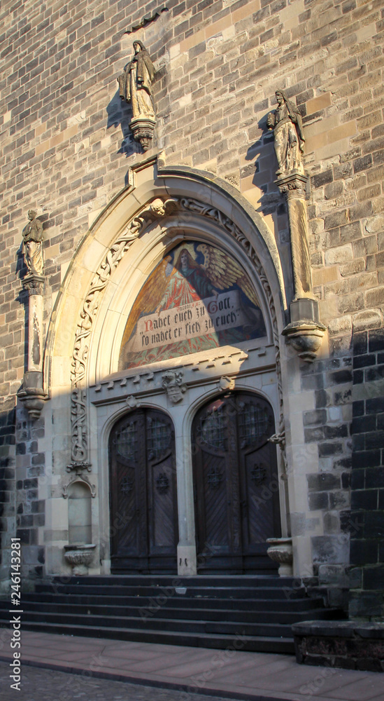Tür von der Kirche St. Jakob in Köthen (Sachsen-Anhalt) 