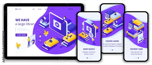 Isometric Concept for E-Learning, Education