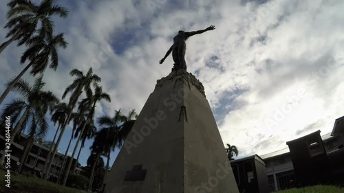 Time lapse of UP Los Ba√±os own Oblation statue late in the afternoon. photo