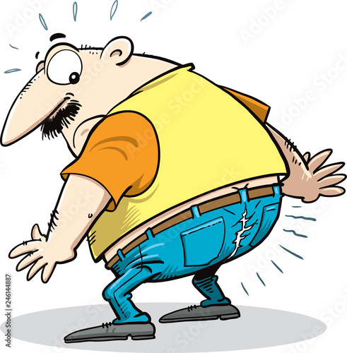 Fat man and pants