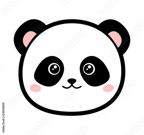 Fototapeta Naklejka Na Ścianę i Meble -  Panda head icon