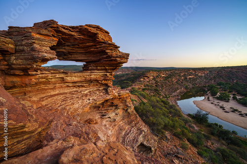 before sunrise at natures window in kalbarri national park, western australia 8