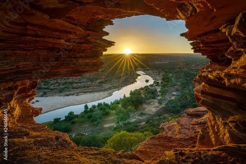 sunrise at natures window in kalbarri national park, western australia 15