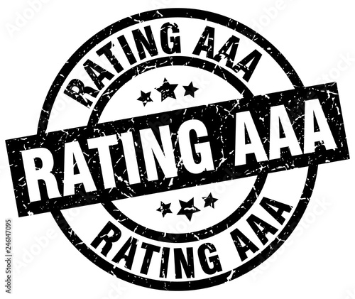 rating aaa round grunge black stamp
