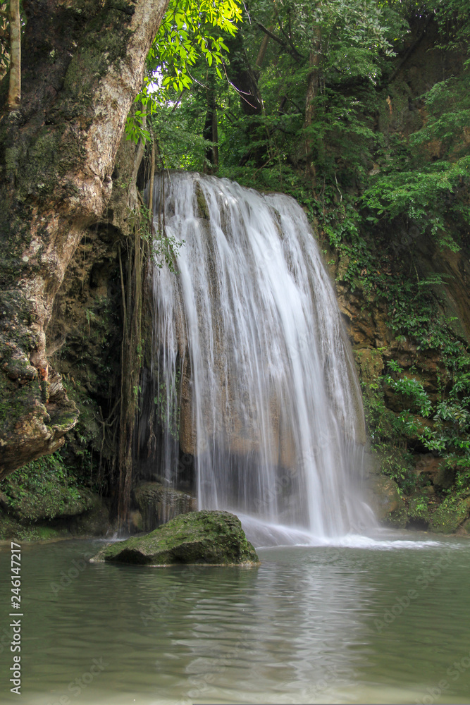 waterfall in forest waterfall in forest