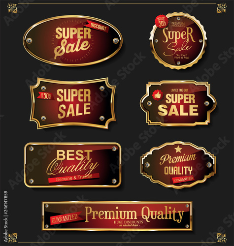 Retro badges and labels collection