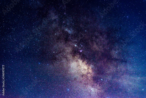 Fototapeta Naklejka Na Ścianę i Meble -  Milky way,galaxy,cosmos on dark sky