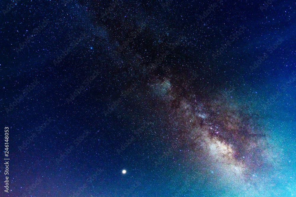 Milky way,galaxy,cosmos on dark sky