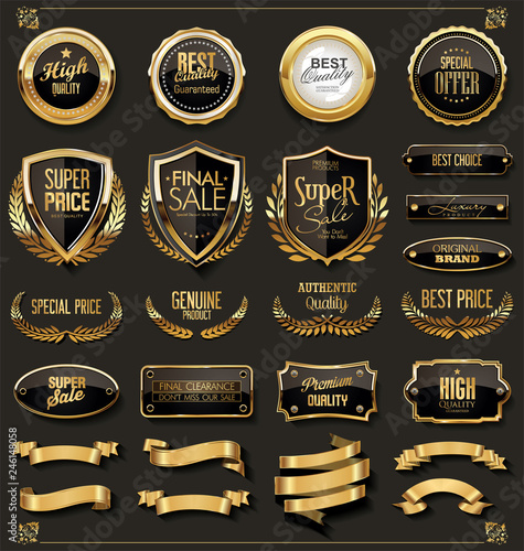 Retro badges and labels collection