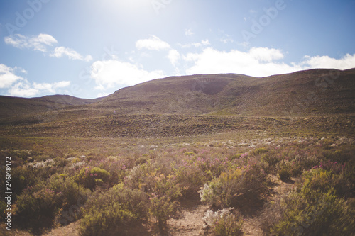 Panoramic Aerial view over the Karoo region in South Africa photo