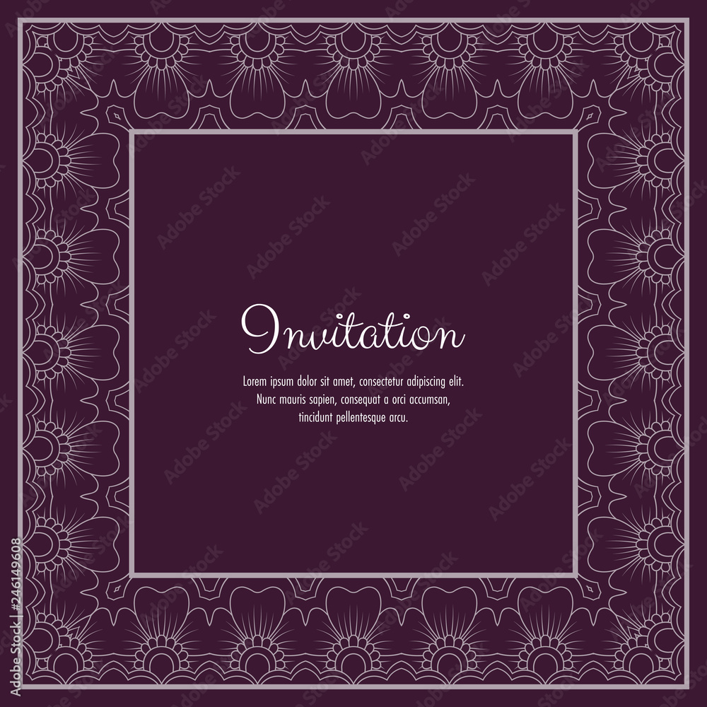 Abstract ornamental lace frame for greeting card or invitation Abstract ornamental lace frame for greeting card or invitation