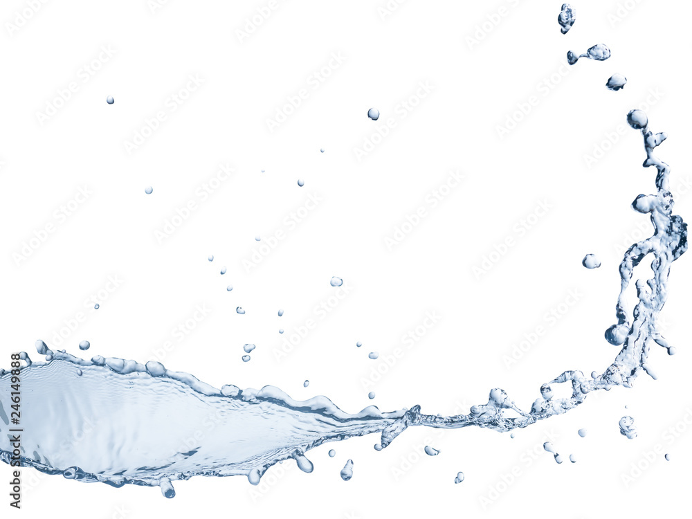 Obraz premium Water splash isolated on white background