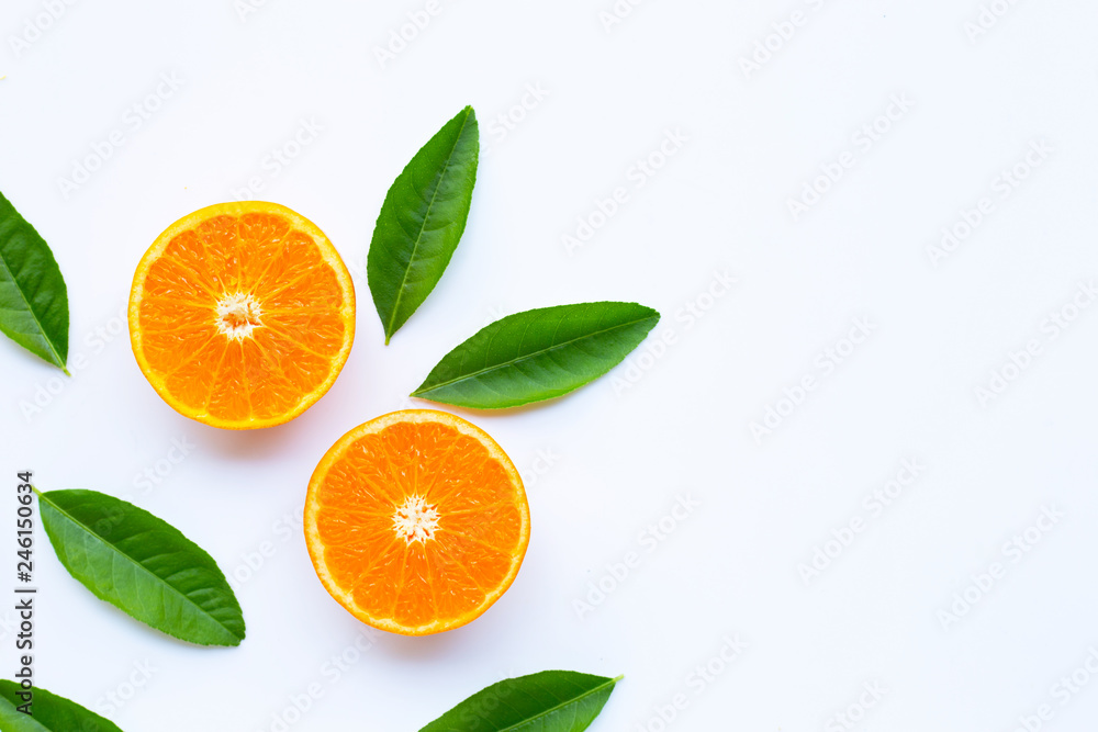 Fresh orange citrus fruit on white. Fresh orange citrus fruit on white.