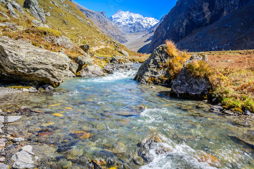 Beautiful landscape of Hampta Pass Trek in Himachal Pradesh, India 