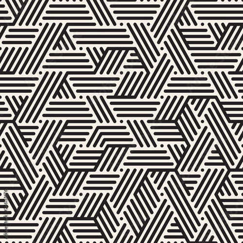 Vector seamless pattern. Irregular abstract texture. Repeating geometric chaotic stripes.