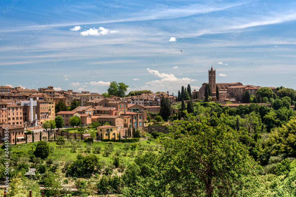 View of Siena with the Basilica of San Clemente