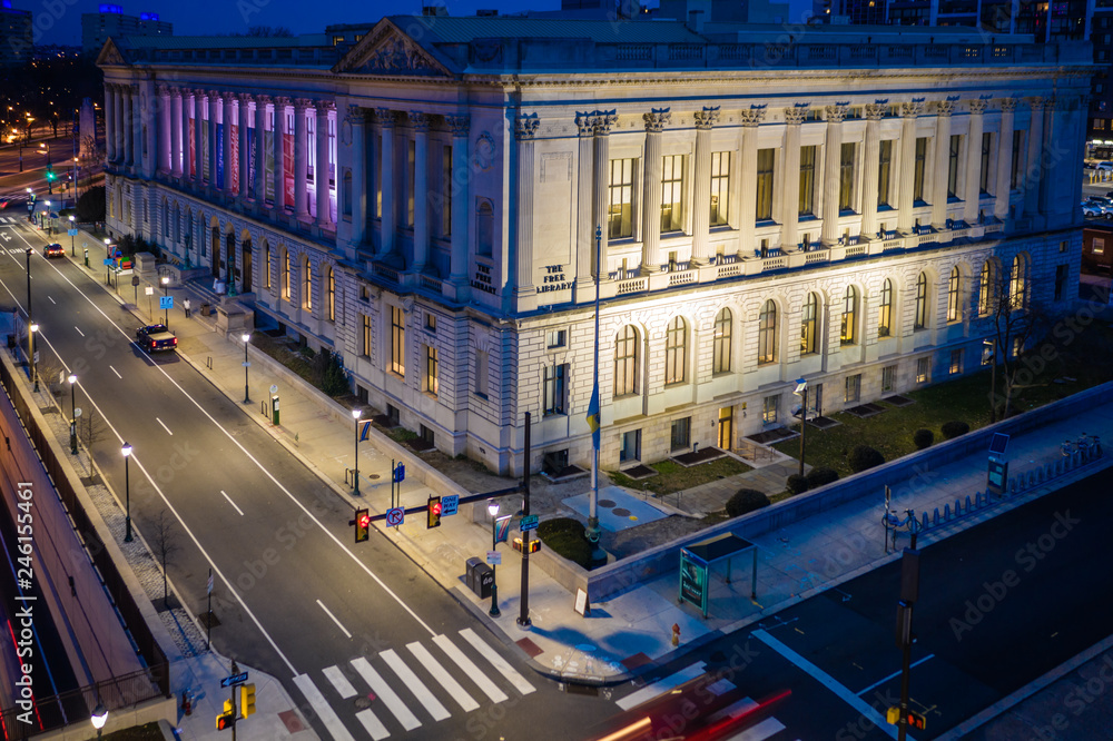 Aerial of Logan Circle Philadelphia