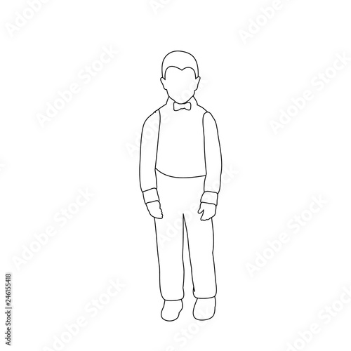 vector  isolated  child sketch  boy