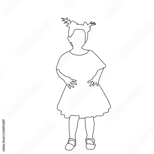 vector, isolated, child sketch, icon