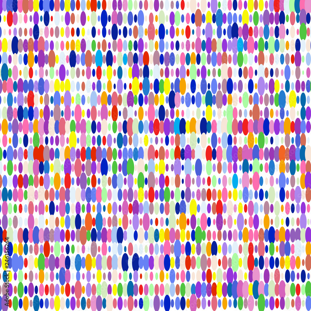 The colored ovals on white background The colored ovals on white background