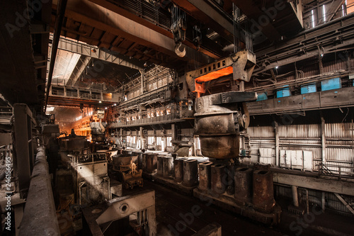 Interior of a steel mill