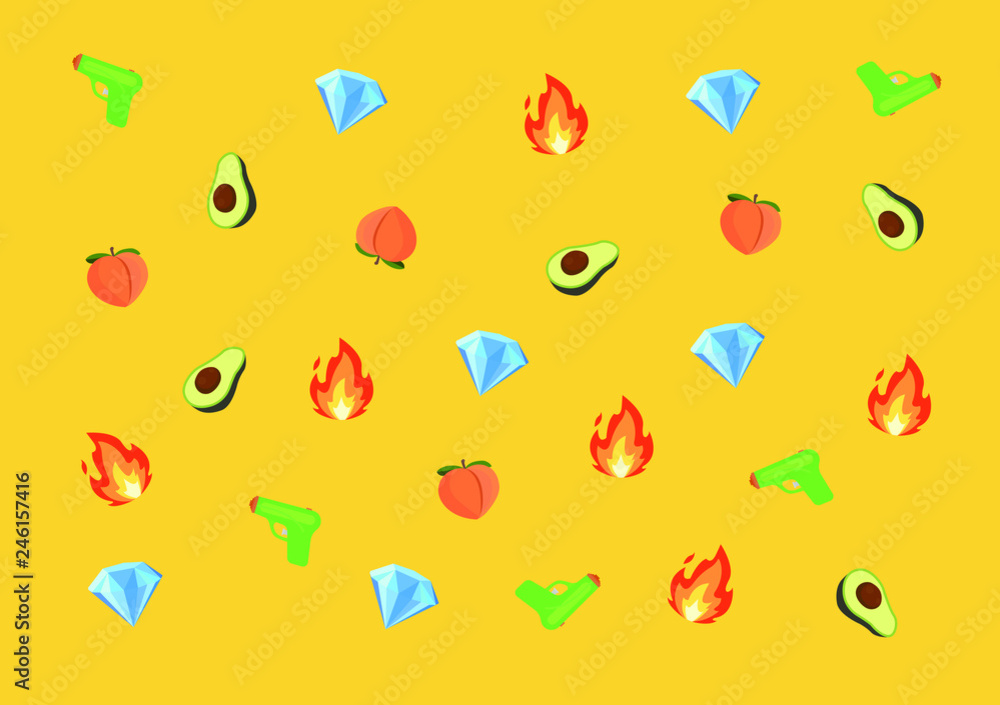 Emoji pattern vector Emoji pattern vector