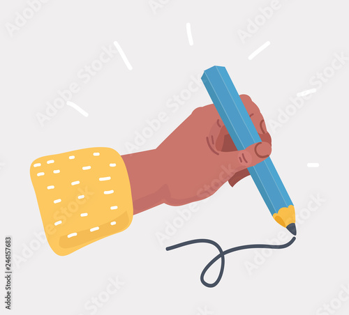 Hand with pencil