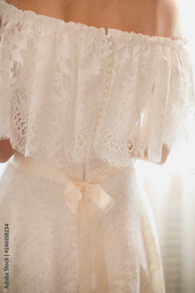 Wedding dress close up