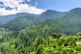 Villages of Lush green Tirthan Valley in Himachal Pradesh, India