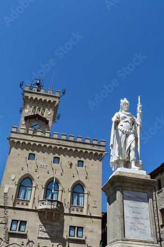 Palazzo Pubblico and Statue of Liberty, Republic of San Marino