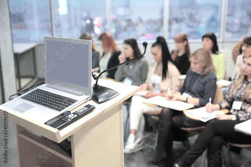 business background. blurred image the audience in the conference room.