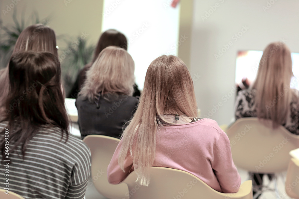 rear view.blurred image of people in the conference room rear view.blurred image of people in the conference room