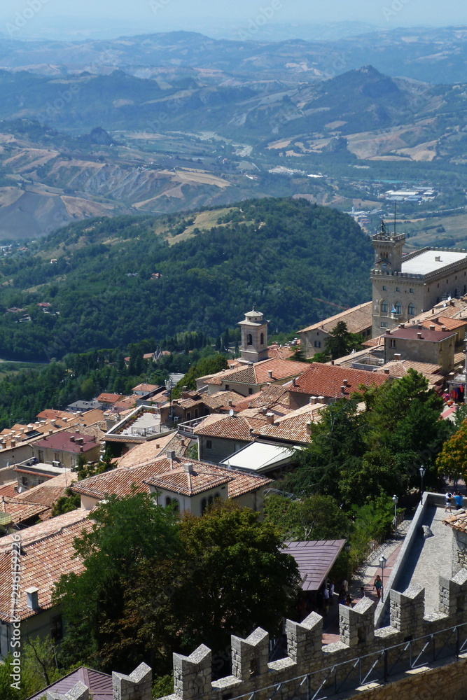 View from Titano mountain, San Marino at neighborhood