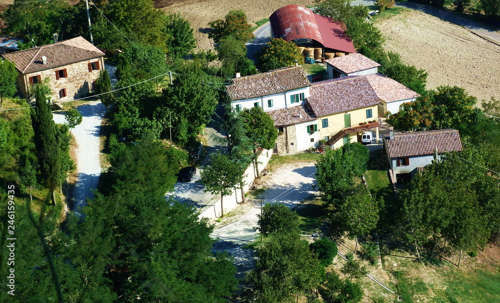 Small village near San Leo, Emilia Romagna, Italy