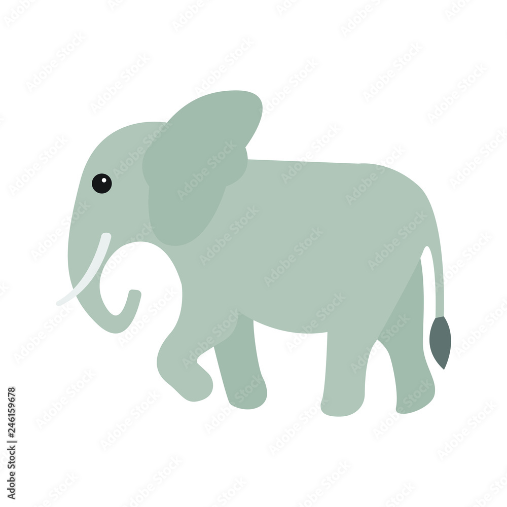Elephant emoji vector Stock Vector Adobe Stock