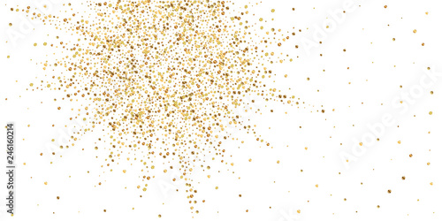 Gold confetti luxury sparkling confetti. Scattered