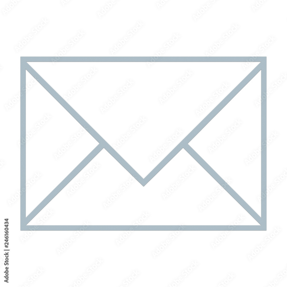 Mail Envelope Icon Isolated On White Background