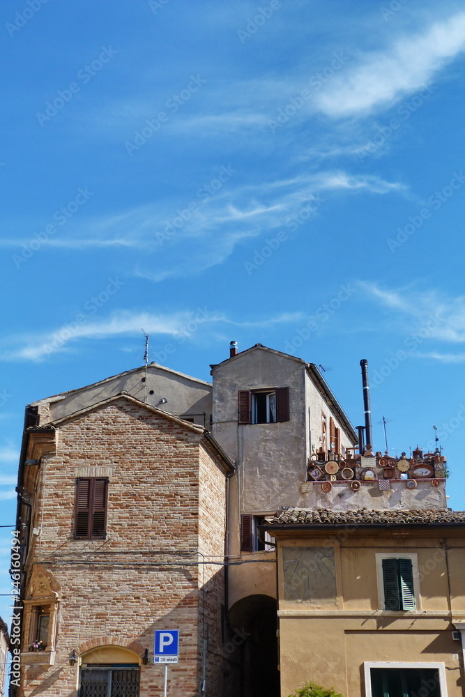 Typical houses of Recanati, Marche, Italy