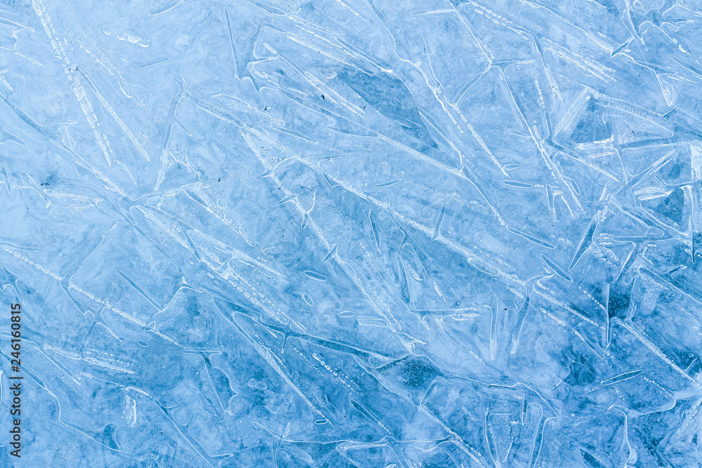 Obraz premium texture ice winter patterns / background photo fancy patterns on ice