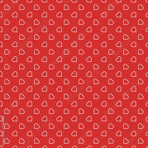 Red Hearts Seamless Love Background Pattern for Valentine's or Mother's Woman day for banner romantic cards wrapping paper decoration . Birthday , wedding and marriage designs.