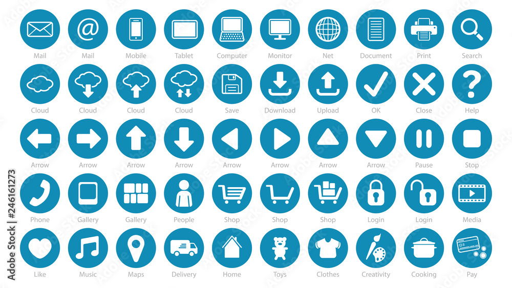 50 Web Icons Vector Set 50 Web Icons Vector Set