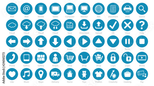 50 Web Icons Vector Set