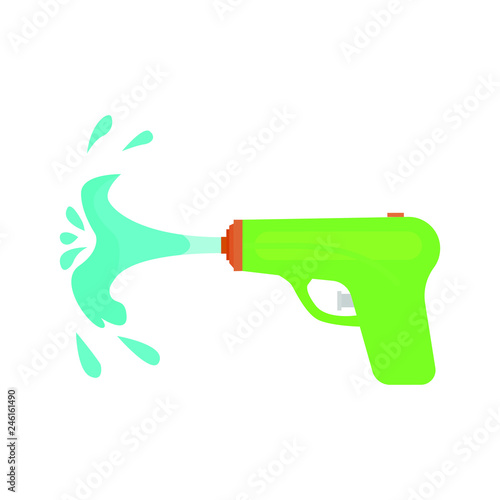 Squirting water gun emoji vector