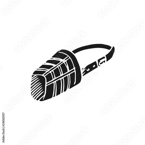 muzzle vector doodle sketch isolated on white background