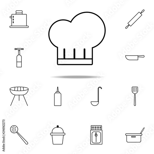chef's hat icon. kitchen icons universal set for web and mobile