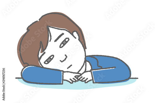ぼんやりする男性