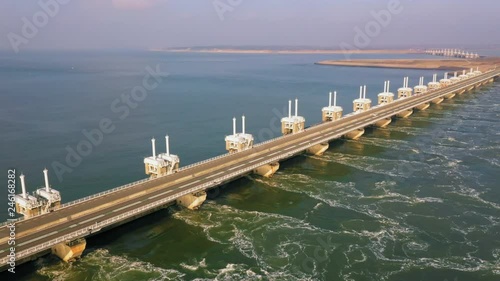 The Delta Works in Zeeland, The Netherlands protect against high water photo