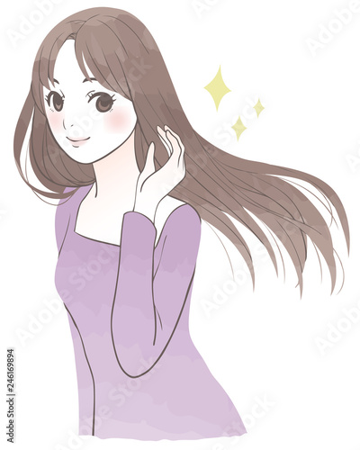 髪の綺麗な女性