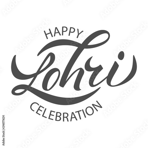 Happy Lohri background for Punjabi festival celebration