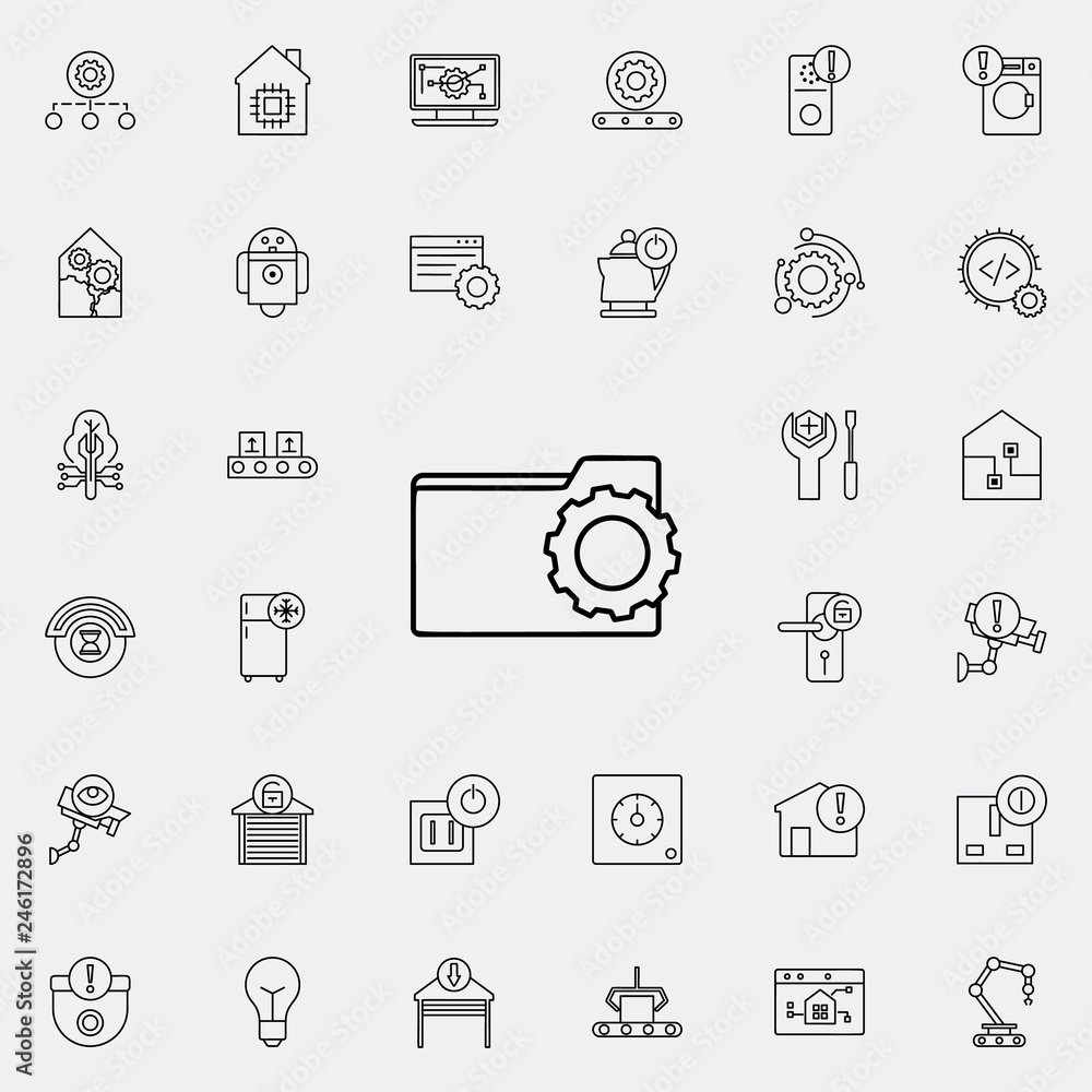 folder setup icon. Automation icons universal set for web and mobile folder setup icon. Automation icons universal set for web and mobile